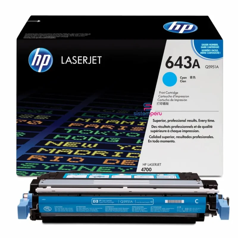 Toner HP 643A Cyan Q5951A Original