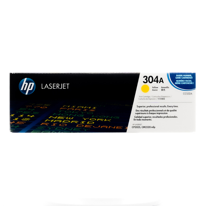 CC532A Toner HP 304A Amarillo CC532A original - Imagen 1