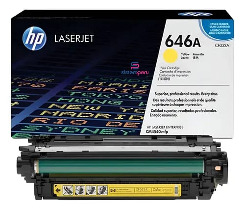 Toner HP 646A Amarillo CF032A Original
