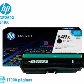 Toner HP 649X Negro CE260X Original