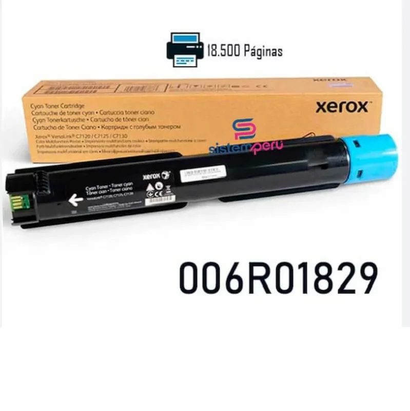 Toner Xerox 006R01829 Cyan Original | Rendimiento Superior 18,500 Páginas
