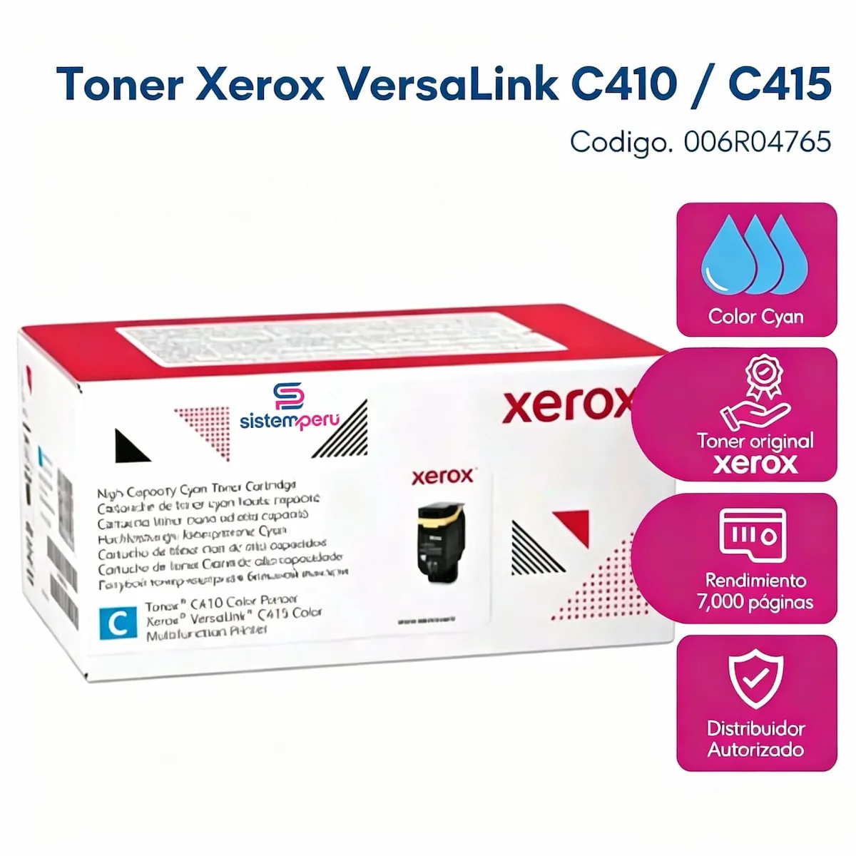 Toner Xerox 006R04765 Cyan Toner Xerox 006R04765 Cyan