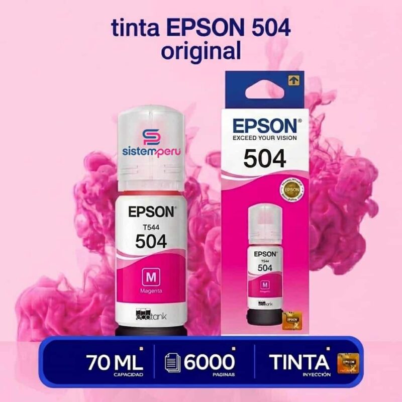 Tinta EPSON T504 color Magenta 70 ml Original