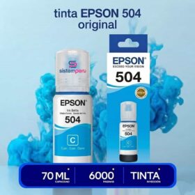 Tinta Epson Original T504-Cyan