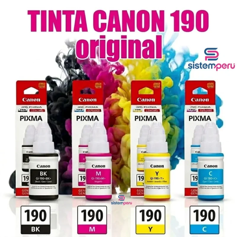 kit tinta canon gi-190 bk cmy