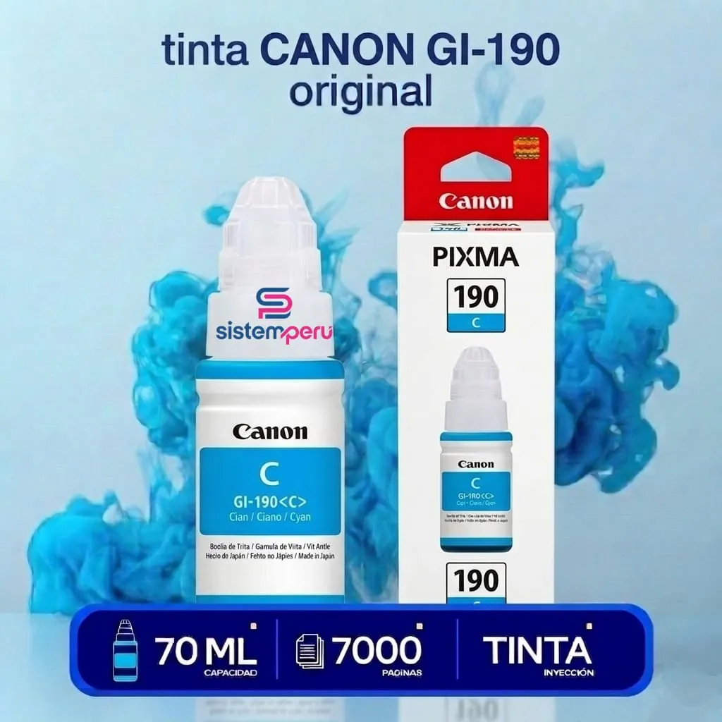 tinta canon gi 190 cyan tinta canon gi 190 cyan