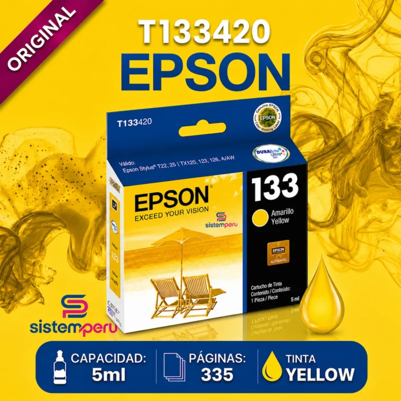 tinta epson T133420 yellow