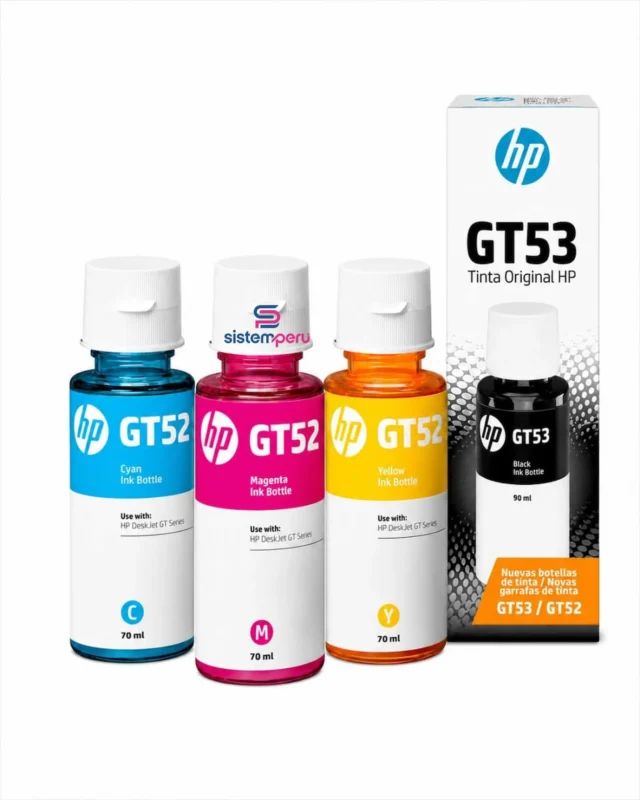 Tinta HP GT53 GT52 Pack 4 Colores