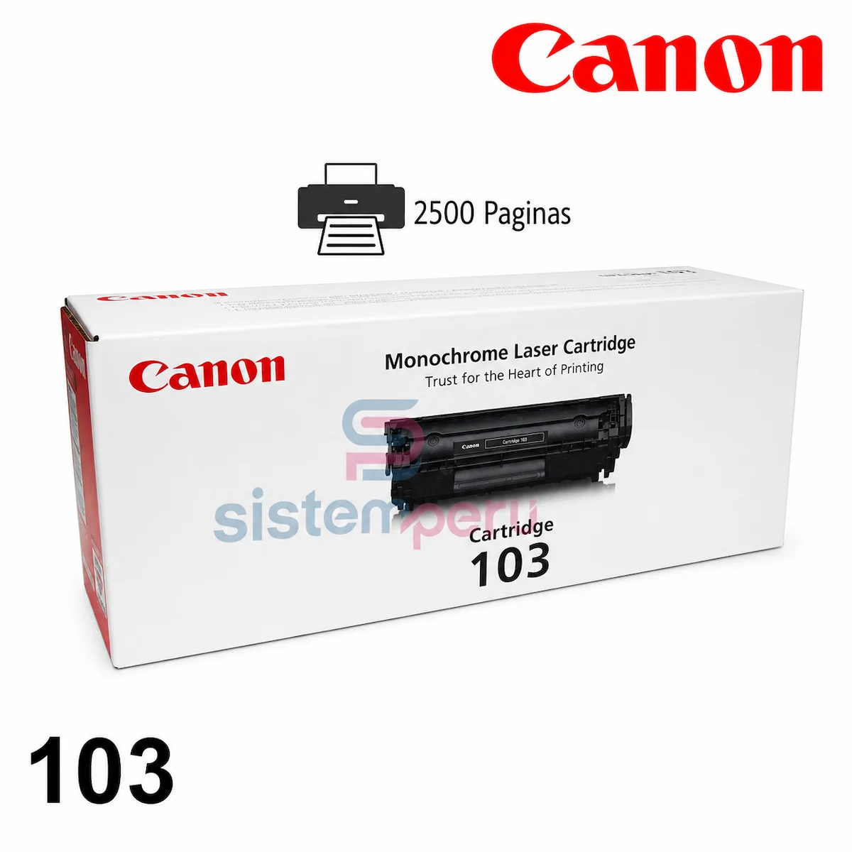 Toner Canon 103 Negro Original Toner Canon 103 Negro Original