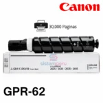 Toner Canon GPR-62 Negro