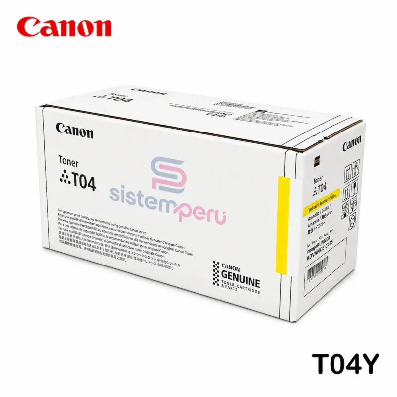 Tóner Canon T04 Yellow Original