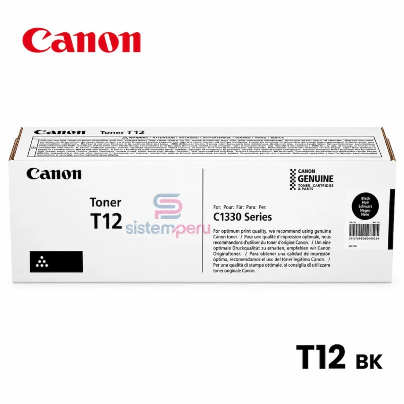 Toner Canon T12 Negro 5098C006