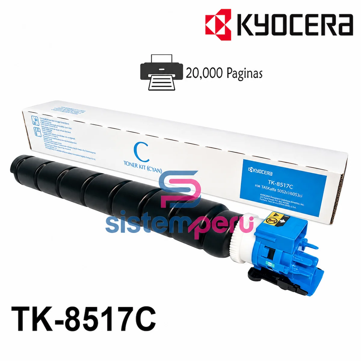Toner Kyocera TK-8517C Cian Toner Kyocera TK-8517C Cian